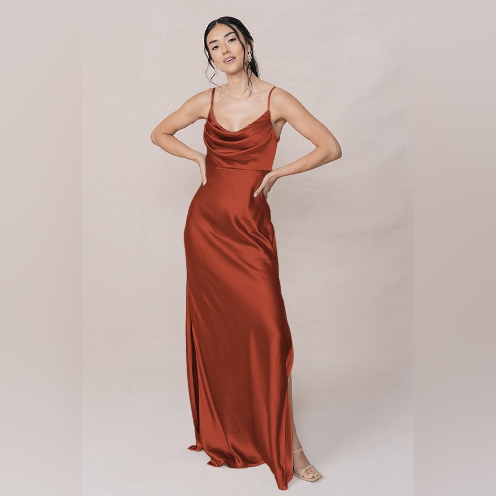 REVELRY • satin bridesmaids dress • size 4